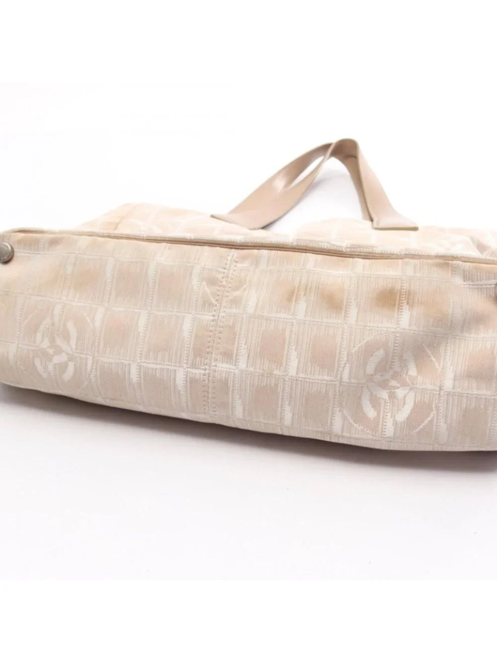 Chanel Tote New Travel Line MM Beige Leather